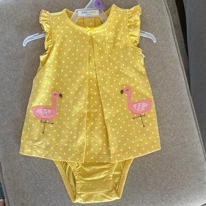 Child of mine by carters, darker yellow dress. 12 months (21-25lbs)